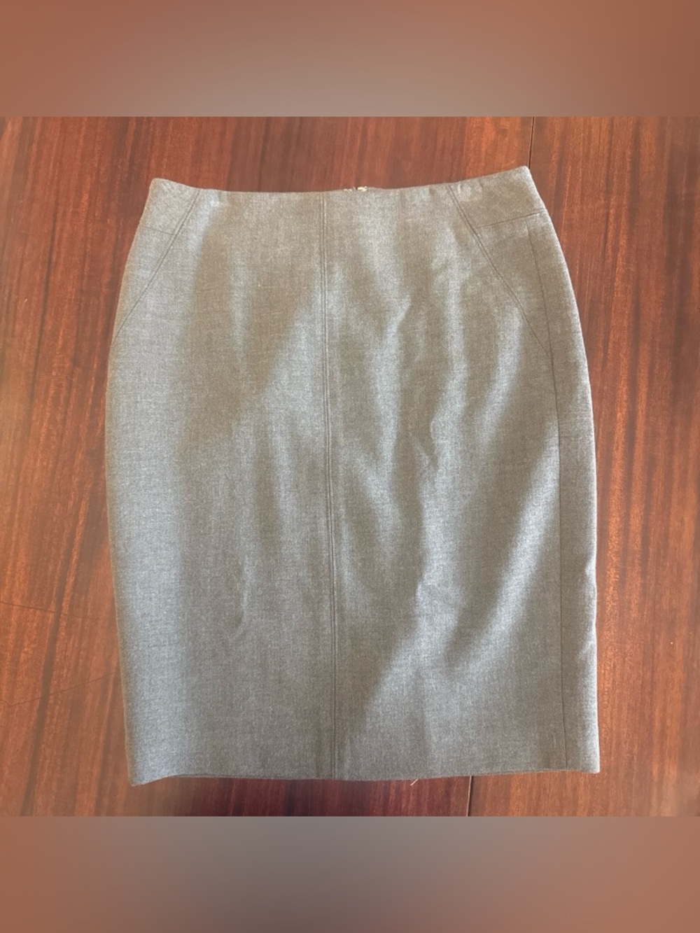 LOFT Gray Tailored Pencil Skirt
